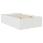Bed Frame with Headboard White 135 x 190 cm Engineered Wood