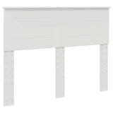 Bed Frame with Headboard White 135 x 190 cm Engineered Wood - Rear View