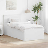 Bed Frame with Headboard White 90 x 190 cm Engineered Wood