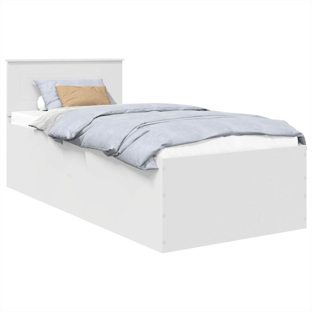 Bed Frame with Headboard White 90 x 190 cm Engineered Wood