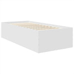 Bed Frame with Headboard White 90 x 190 cm Engineered Wood