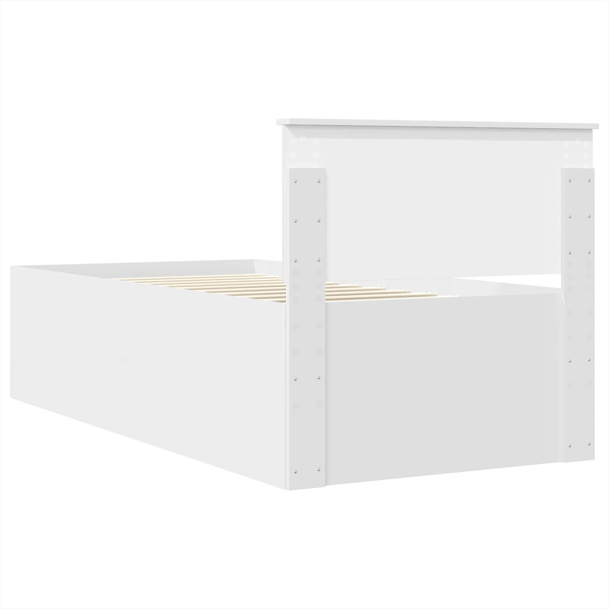 Bed Frame with Headboard White 90 x 190 cm Engineered Wood