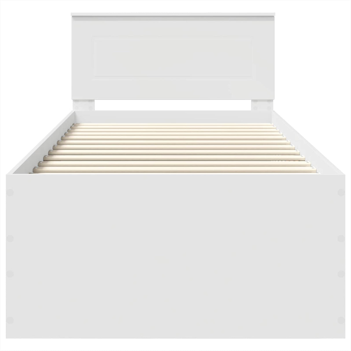 Bed Frame with Headboard White 90 x 190 cm Engineered Wood