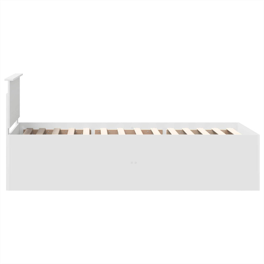 Bed Frame with Headboard White 90 x 190 cm Engineered Wood