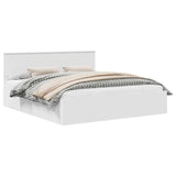 Bed Frame with Headboard White 180 x 200 cm Engineered Wood