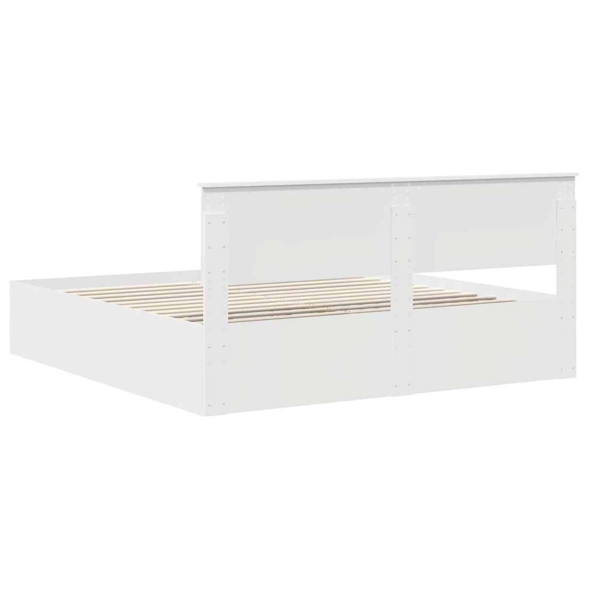 Bed Frame with Headboard White 180 x 200 cm Engineered Wood
