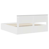 Bed Frame with Headboard White 180 x 200 cm Engineered Wood - Extra Image