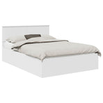 Bed Frame with Headboard White 150 x 200 cm Engineered Wood