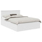 Bed Frame with Headboard White 150 x 200 cm Engineered Wood