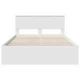Bed Frame with Headboard White 150 x 200 cm Engineered Wood