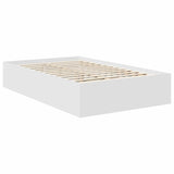 Bed Frame with Headboard White 135 x 190 cm Engineered Wood