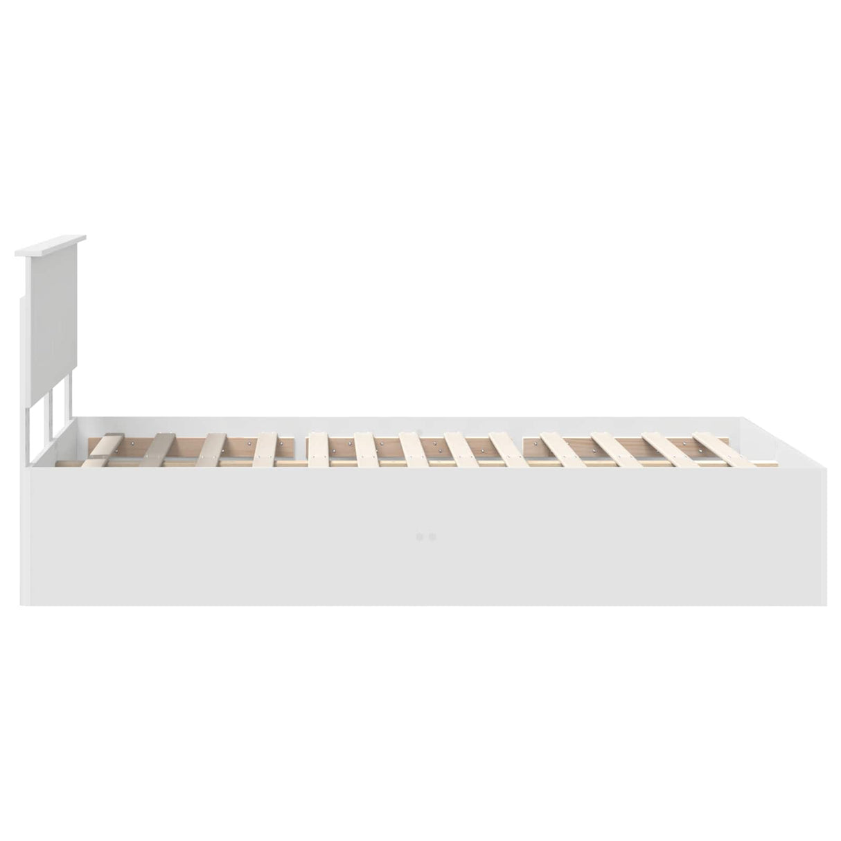 Bed Frame with Headboard White 135 x 190 cm Engineered Wood