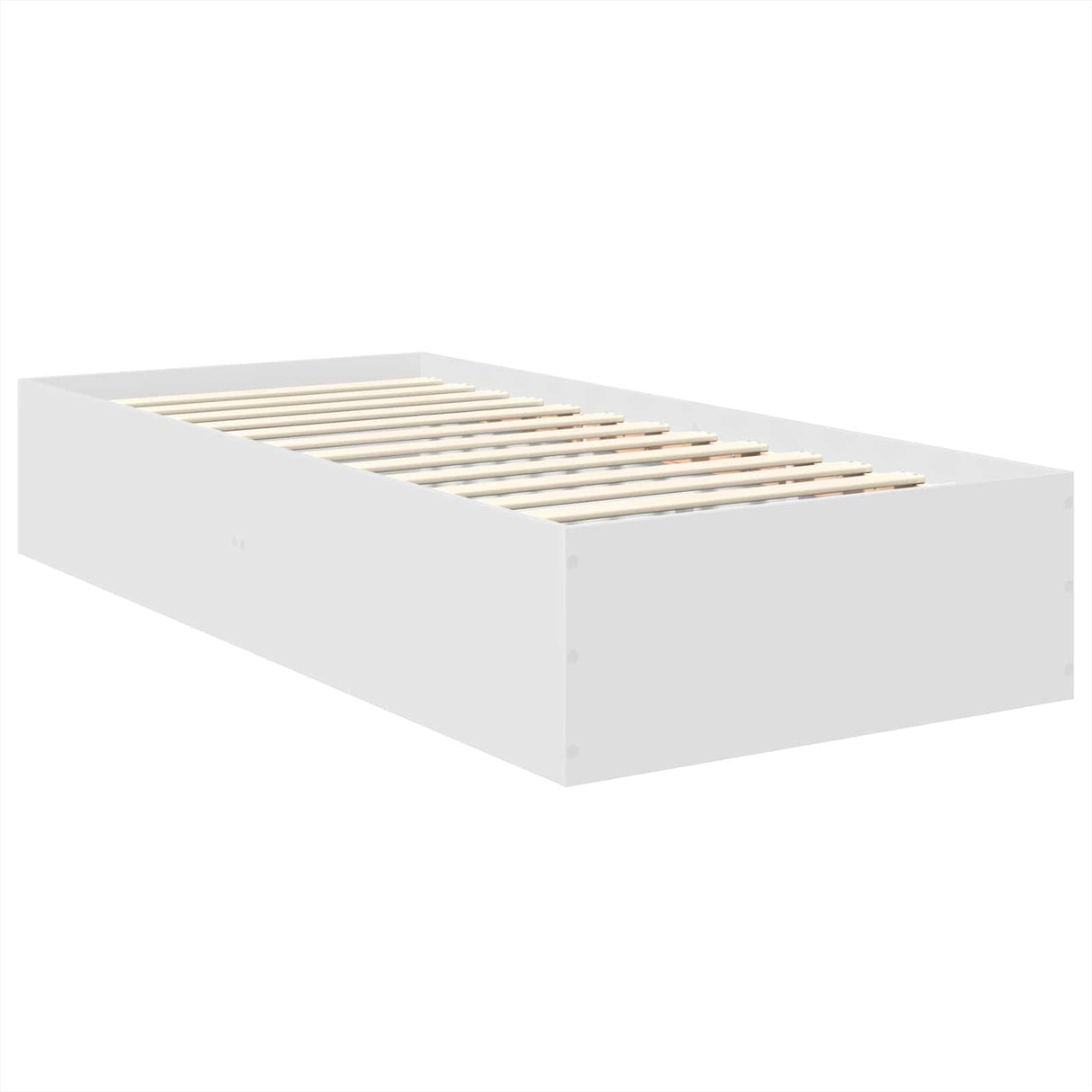 Bed Frame with Headboard White 90 x 190 cm Engineered Wood