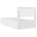 Bed Frame with Headboard White 90 x 190 cm Engineered Wood - Extra Image