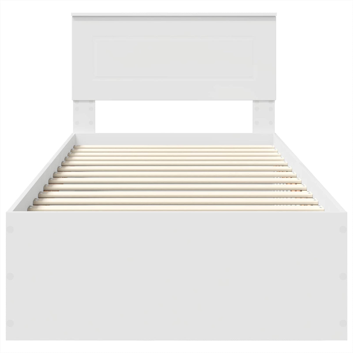 Bed Frame with Headboard White 90 x 190 cm Engineered Wood