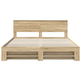 Bed Frame Sonoma Oak 180 x 200 cm Engineered Wood