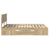 Bed Frame Sonoma Oak 150 x 200 cm Engineered Wood