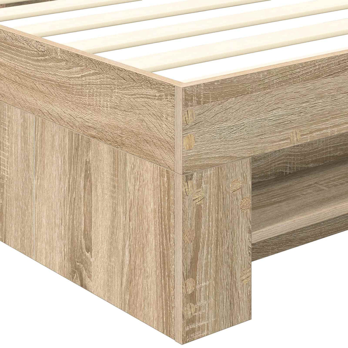 Bed Frame with Headboard Sonoma Oak 90 x 200 cm Engineered Wood