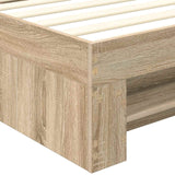 Bed Frame with Headboard Sonoma Oak 90 x 200 cm Engineered Wood - Extra Image
