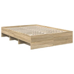 Bed Frame Sonoma Oak 150 x 200 cm Engineered Wood