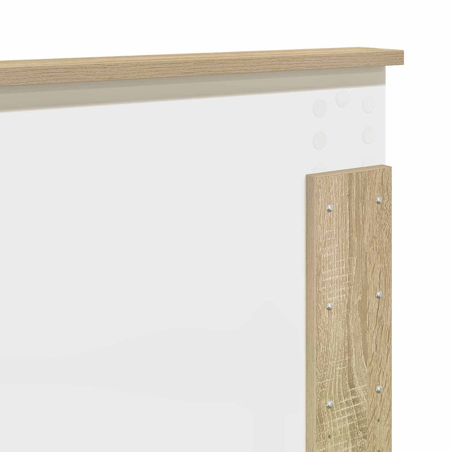 Bed Frame Sonoma Oak 135 x 190 cm Engineered Wood