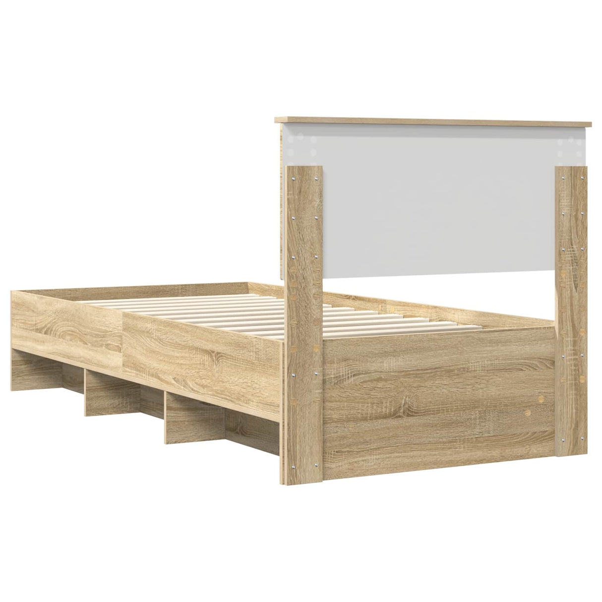 Bed Frame with Headboard Sonoma Oak 90 x 200 cm Engineered Wood