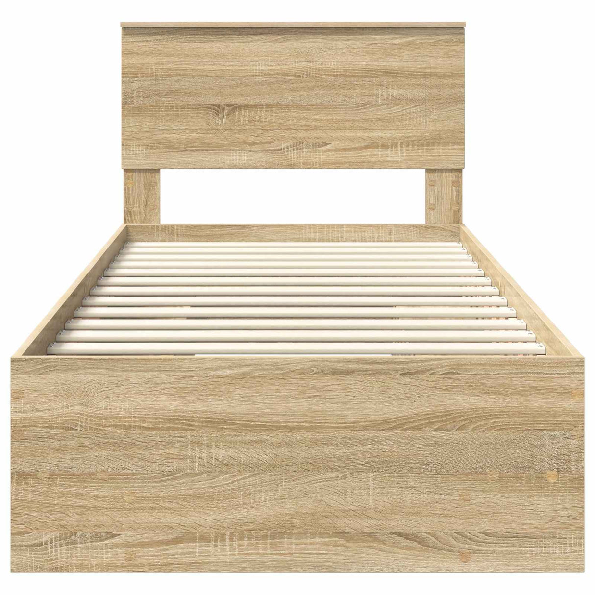 Bed Frame with Headboard Sonoma Oak 90 x 200 cm Engineered Wood