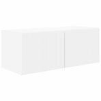 TV Wall Cabinet Set 4 pcs White Engineered Wood