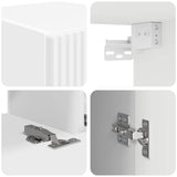 TV Wall Cabinet Set 4 pcs White Engineered Wood