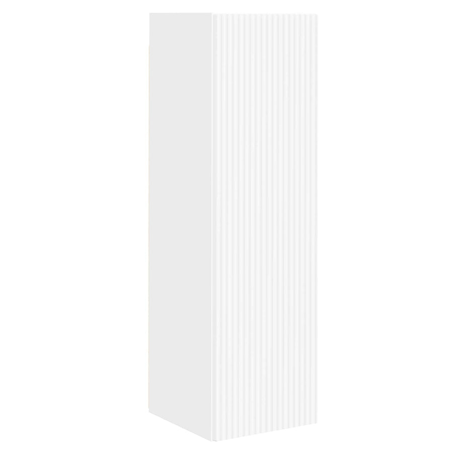 TV Wall Cabinet Set 4 pcs White Engineered Wood