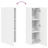 TV Wall Cabinet Set 4 pcs White Engineered Wood