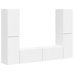 TV Cabinet Set 6 pcs 31 x 30 x 60 cm White
