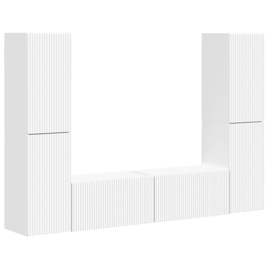 TV Cabinet Set 6 pcs 31 x 30 x 60 cm White