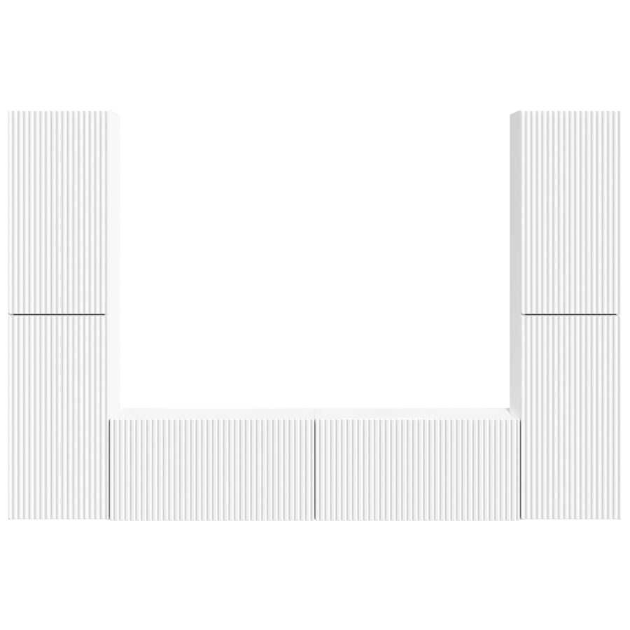 TV Cabinet Set 6 pcs 31 x 30 x 60 cm White