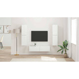 TV Cabinet Set 6 pcs White Engineered Wood - Extra Image
