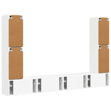 TV Cabinet Set 8 pcs White Engineered Wood - Low Angle