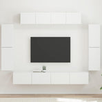 TV Cabinet 8 pcs White