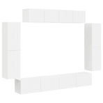 TV Cabinet 8 pcs White