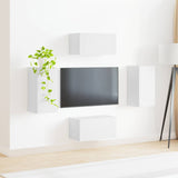 TV Cabinet Set 4 pcs White Engineered Wood