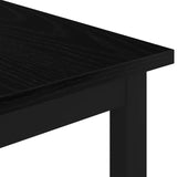 Coffee Table Black Oak 40 x 40 x 36 cm Engineered Wood - Close-Up Angle