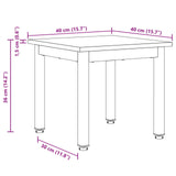 Coffee Table Black Oak 40 x 40 x 36 cm Engineered Wood