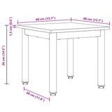 Coffee Table Black Oak 40 x 40 x 36 cm Engineered Wood - Extra Image