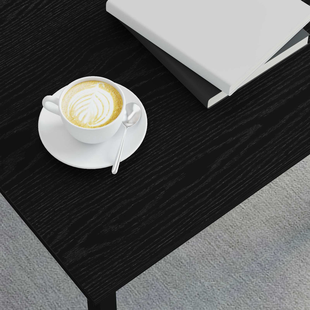 Coffee Table Black Oak 50 x 50 x 36 cm Engineered Wood