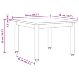 Coffee Table Black Oak 50 x 50 x 36 cm Engineered Wood - Extra Image