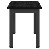 Coffee Table Black Oak 60 x 30 x 36 cm Engineered Wood - Rear View