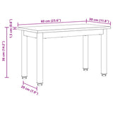 Coffee Table Black Oak 60 x 30 x 36 cm Engineered Wood - Extra Image