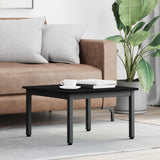 Coffee Table Black Oak 60 x 60 x 36 cm Engineered Wood