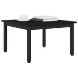 Coffee Table Black Oak 60 x 60 x 36 cm Engineered Wood - Side View
