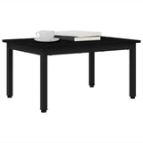Coffee Table Black Oak 70 x 50 x 36 cm Engineered Wood - Side View