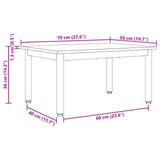 Coffee Table Black Oak 70 x 50 x 36 cm Engineered Wood - Extra Image